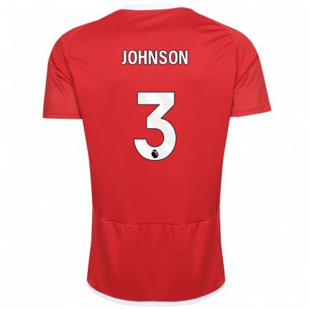 Kandiny Niño Camiseta Nat Johnson #3 Rojo 1ª Equipación 2023/24 La Camisa Chile