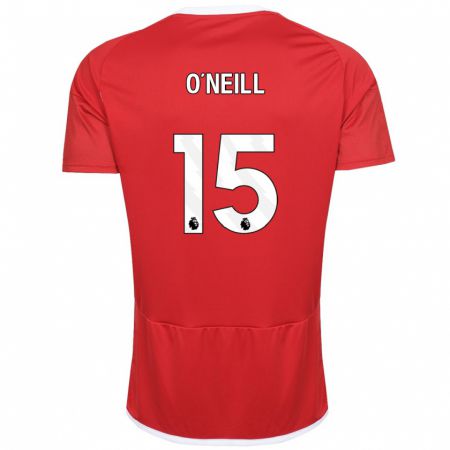 Kandiny Niño Camiseta Laura-Jayne O'neill #15 Rojo 1ª Equipación 2023/24 La Camisa Chile