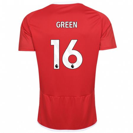 Kandiny Niño Camiseta Mollie Green #16 Rojo 1ª Equipación 2023/24 La Camisa Chile