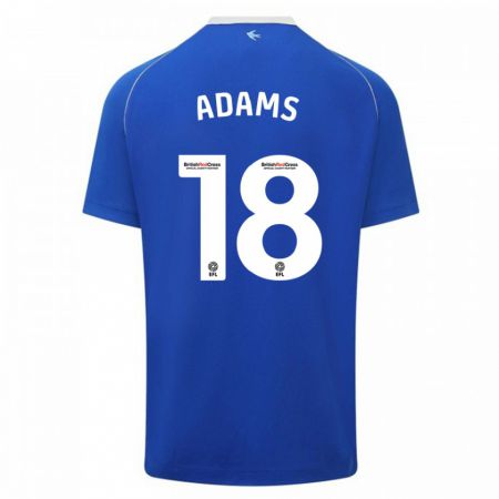 Kandiny Niño Camiseta Ebou Adams #18 Azul 1ª Equipación 2023/24 La Camisa Chile