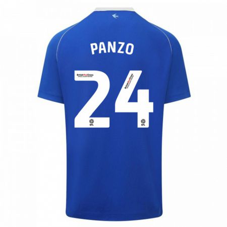 Kandiny Niño Camiseta Jonathan Panzo #24 Azul 1ª Equipación 2023/24 La Camisa Chile