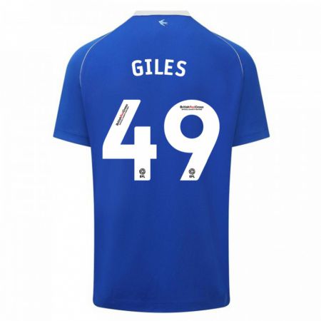 Kandiny Niño Camiseta Luey Giles #49 Azul 1ª Equipación 2023/24 La Camisa Chile