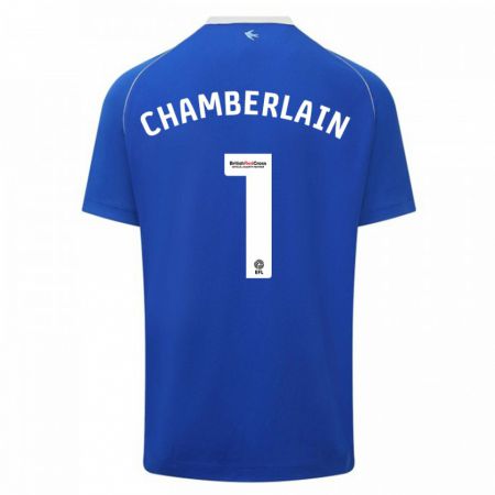 Kandiny Niño Camiseta Ceryn Chamberlain #1 Azul 1ª Equipación 2023/24 La Camisa Chile