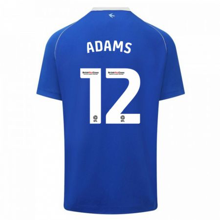Kandiny Niño Camiseta Kelly Adams #12 Azul 1ª Equipación 2023/24 La Camisa Chile