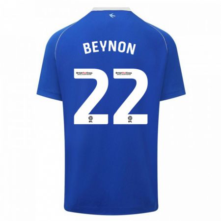 Kandiny Niño Camiseta Emma Beynon #22 Azul 1ª Equipación 2023/24 La Camisa Chile