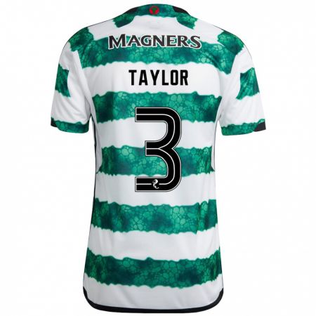 Kandiny Niño Camiseta Greg Taylor #3 Verde 1ª Equipación 2023/24 La Camisa Chile