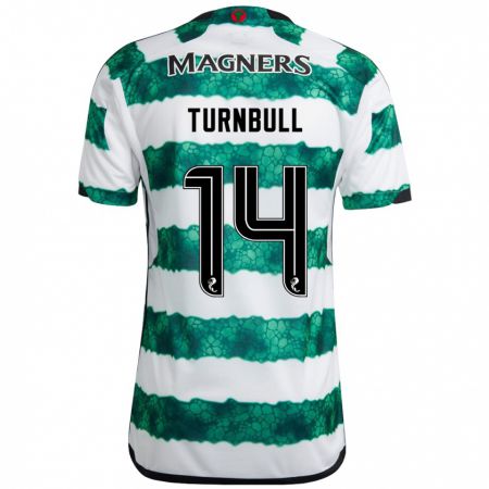 Kandiny Niño Camiseta David Turnbull #14 Verde 1ª Equipación 2023/24 La Camisa Chile