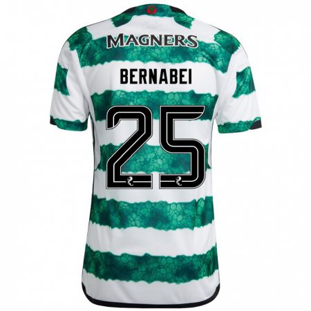 Kandiny Niño Camiseta Alexandro Bernabéi #25 Verde 1ª Equipación 2023/24 La Camisa Chile