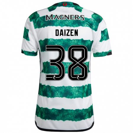 Kandiny Niño Camiseta Daizen Maeda #38 Verde 1ª Equipación 2023/24 La Camisa Chile
