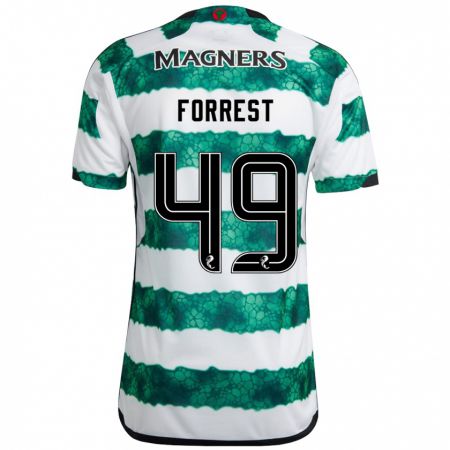 Kandiny Niño Camiseta James Forrest #49 Verde 1ª Equipación 2023/24 La Camisa Chile