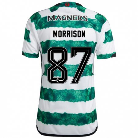 Kandiny Niño Camiseta Joe Morrison #87 Verde 1ª Equipación 2023/24 La Camisa Chile