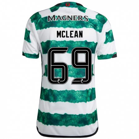 Kandiny Niño Camiseta Kai Mclean #69 Verde 1ª Equipación 2023/24 La Camisa Chile