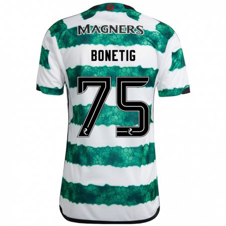 Kandiny Niño Camiseta Liam Bonetig #75 Verde 1ª Equipación 2023/24 La Camisa Chile
