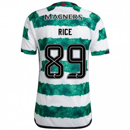 Kandiny Niño Camiseta Aidan Rice #89 Verde 1ª Equipación 2023/24 La Camisa Chile