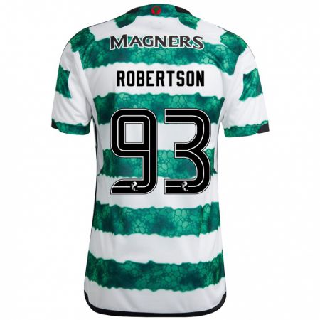 Kandiny Niño Camiseta Mitchell Robertson #93 Verde 1ª Equipación 2023/24 La Camisa Chile