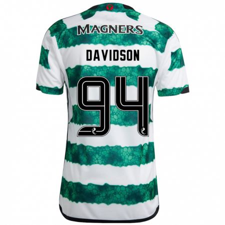 Kandiny Niño Camiseta Alasdair Davidson #94 Verde 1ª Equipación 2023/24 La Camisa Chile