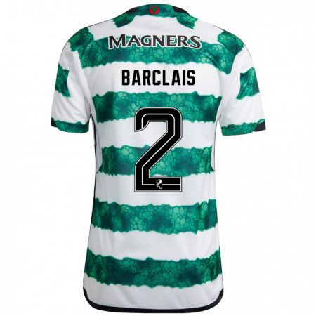 Kandiny Niño Camiseta Celya Barclais #2 Verde 1ª Equipación 2023/24 La Camisa Chile