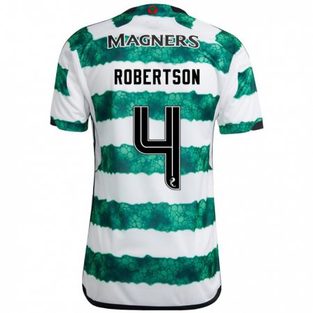 Kandiny Niño Camiseta Lisa Robertson #4 Verde 1ª Equipación 2023/24 La Camisa Chile