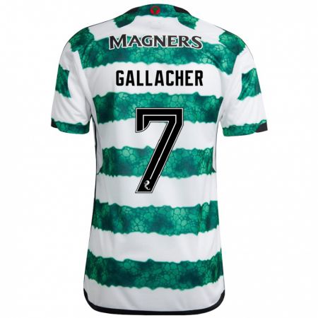 Kandiny Niño Camiseta Amy Gallacher #7 Verde 1ª Equipación 2023/24 La Camisa Chile