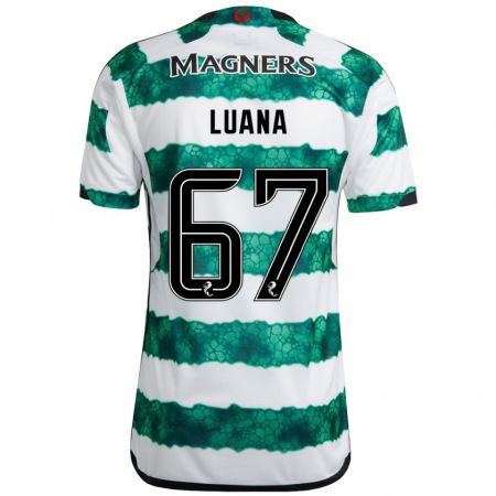 Kandiny Niño Camiseta Luana Muñoz #67 Verde 1ª Equipación 2023/24 La Camisa Chile