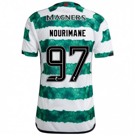 Kandiny Niño Camiseta Addi Nourimane #97 Verde 1ª Equipación 2023/24 La Camisa Chile
