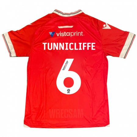 Kandiny Niño Camiseta Jordan Tunnicliffe #6 Rojo 1ª Equipación 2023/24 La Camisa Chile