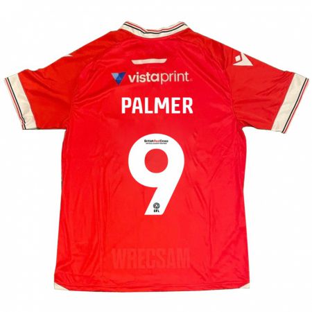 Kandiny Niño Camiseta Ollie Palmer #9 Rojo 1ª Equipación 2023/24 La Camisa Chile