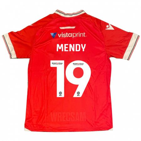 Kandiny Niño Camiseta Jacob Mendy #19 Rojo 1ª Equipación 2023/24 La Camisa Chile