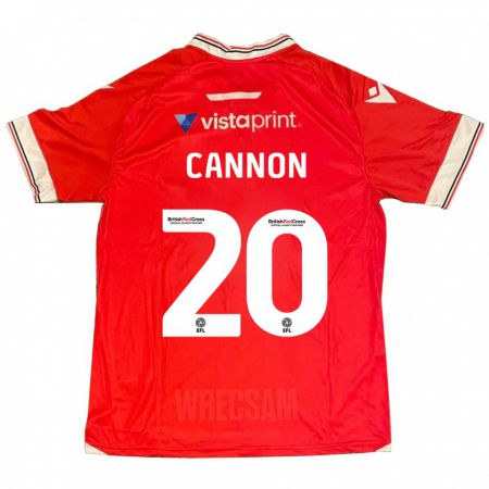 Kandiny Niño Camiseta Andy Cannon #20 Rojo 1ª Equipación 2023/24 La Camisa Chile