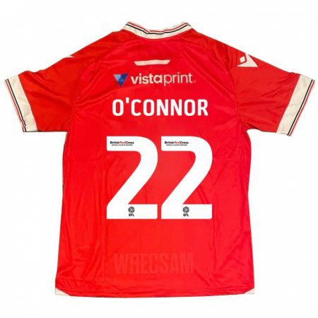 Kandiny Niño Camiseta Thomas O'connor #22 Rojo 1ª Equipación 2023/24 La Camisa Chile