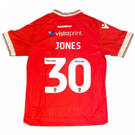 Kandiny Niño Camiseta James Jones #30 Rojo 1ª Equipación 2023/24 La Camisa Chile