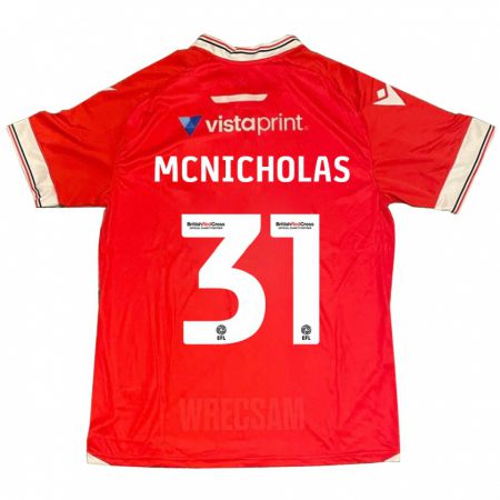 Kandiny Niño Camiseta Luke Mcnicholas #31 Rojo 1ª Equipación 2023/24 La Camisa Chile