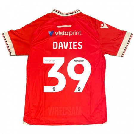 Kandiny Niño Camiseta Daniel Davies #39 Rojo 1ª Equipación 2023/24 La Camisa Chile