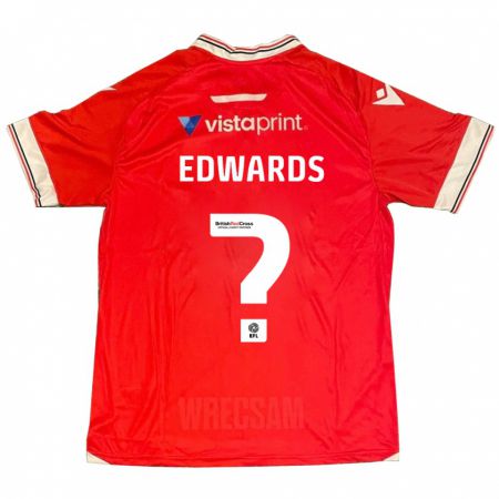 Kandiny Niño Camiseta Callum Edwards #0 Rojo 1ª Equipación 2023/24 La Camisa Chile