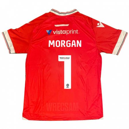 Kandiny Niño Camiseta Delyth Morgan #1 Rojo 1ª Equipación 2023/24 La Camisa Chile