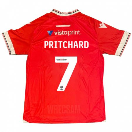 Kandiny Niño Camiseta Rebecca Pritchard #7 Rojo 1ª Equipación 2023/24 La Camisa Chile
