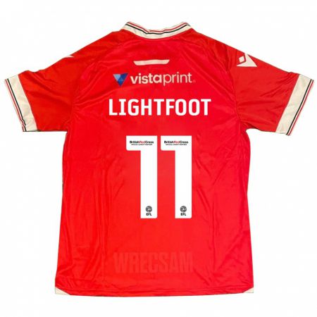 Kandiny Niño Camiseta Amber Lightfoot #11 Rojo 1ª Equipación 2023/24 La Camisa Chile