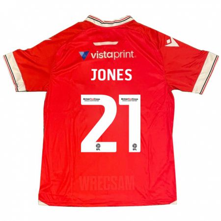 Kandiny Niño Camiseta Lili Jones #21 Rojo 1ª Equipación 2023/24 La Camisa Chile