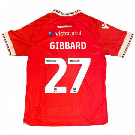 Kandiny Niño Camiseta Mari Gibbard #27 Rojo 1ª Equipación 2023/24 La Camisa Chile