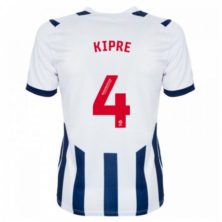 Kandiny Niño Camiseta Cédric Kipré #4 Blanco 1ª Equipación 2023/24 La Camisa Chile