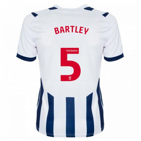 Kandiny Niño Camiseta Kyle Bartley #5 Blanco 1ª Equipación 2023/24 La Camisa Chile