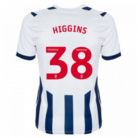 Kandiny Niño Camiseta Akeel Higgins #38 Blanco 1ª Equipación 2023/24 La Camisa Chile