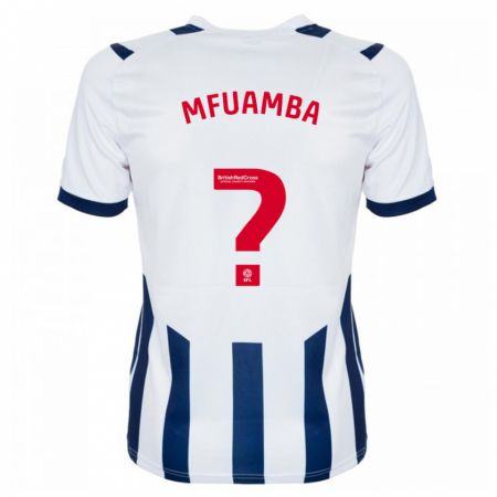 Kandiny Niño Camiseta Kevin Mfuamba #0 Blanco 1ª Equipación 2023/24 La Camisa Chile