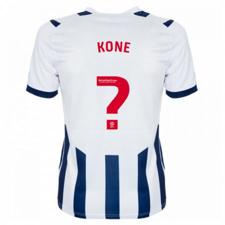 Kandiny Niño Camiseta Cheick Kone #0 Blanco 1ª Equipación 2023/24 La Camisa Chile