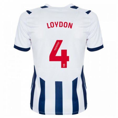Kandiny Niño Camiseta Abi Loydon #4 Blanco 1ª Equipación 2023/24 La Camisa Chile