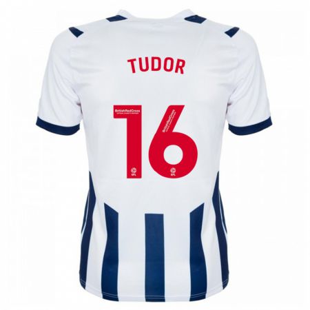 Kandiny Niño Camiseta Sophie Tudor #16 Blanco 1ª Equipación 2023/24 La Camisa Chile