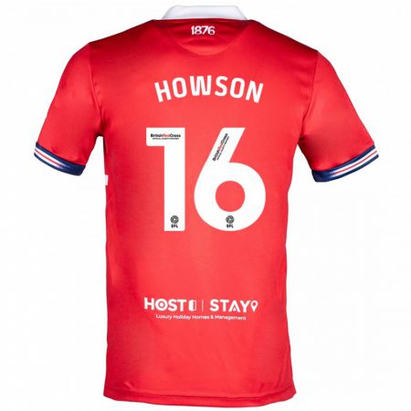 Kandiny Niño Camiseta Jonathan Howson #16 Rojo 1ª Equipación 2023/24 La Camisa Chile