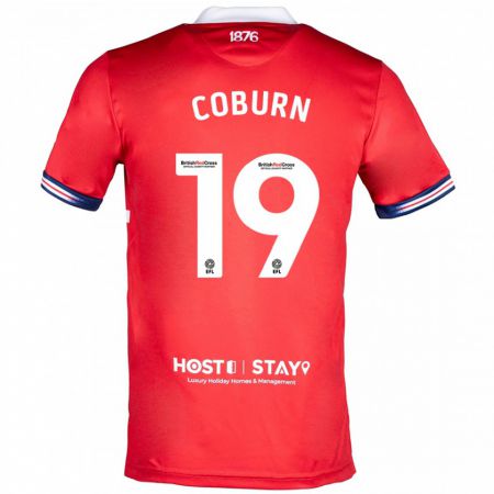 Kandiny Niño Camiseta Josh Coburn #19 Rojo 1ª Equipación 2023/24 La Camisa Chile