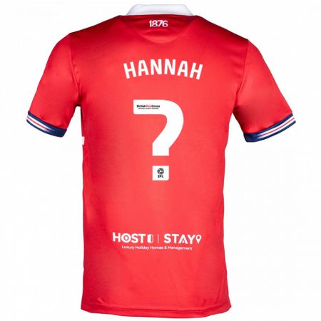 Kandiny Niño Camiseta Jack Hannah #0 Rojo 1ª Equipación 2023/24 La Camisa Chile