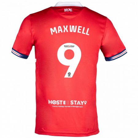 Kandiny Niño Camiseta Armani Maxwell #9 Rojo 1ª Equipación 2023/24 La Camisa Chile